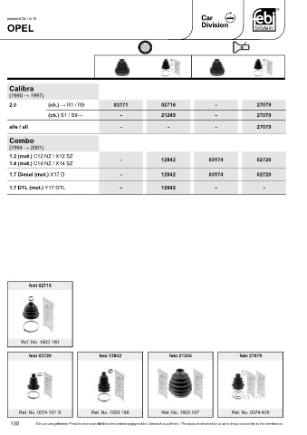 Spare parts cross-references