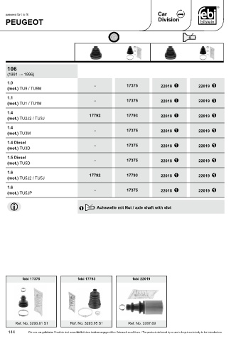 Spare parts cross-references