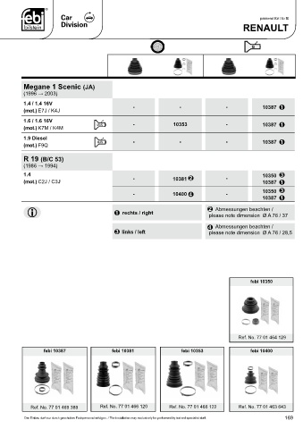 Spare parts cross-references