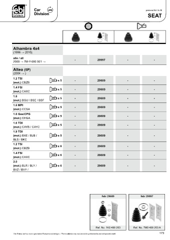 Spare parts cross-references