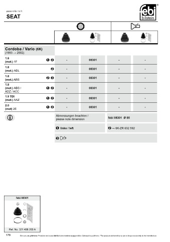 Spare parts cross-references