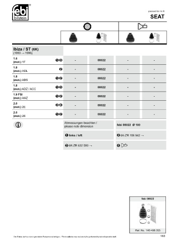 Spare parts cross-references