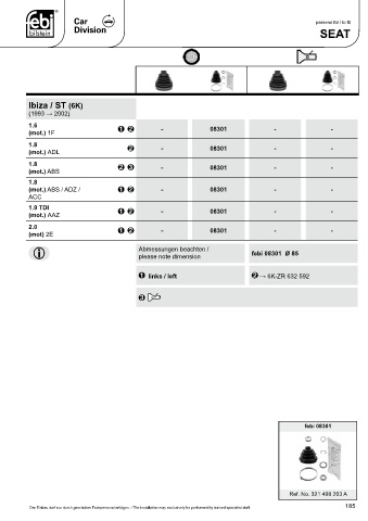 Spare parts cross-references