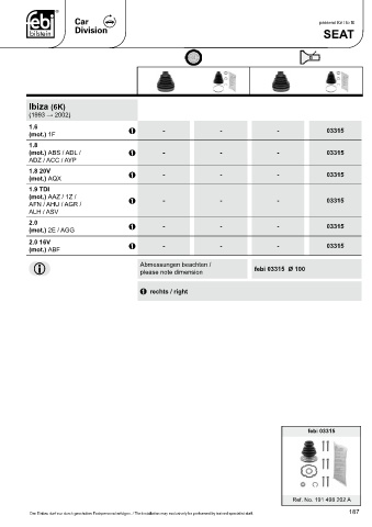 Spare parts cross-references