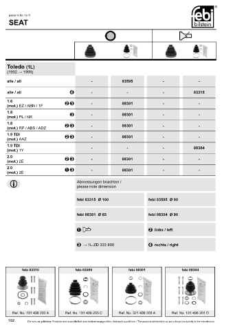 Spare parts cross-references