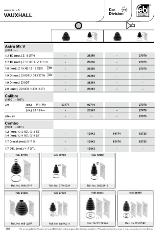 Spare parts cross-references