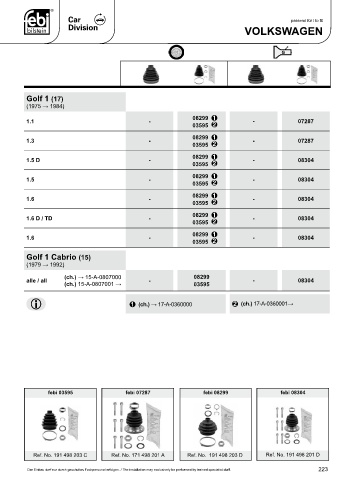 Spare parts cross-references