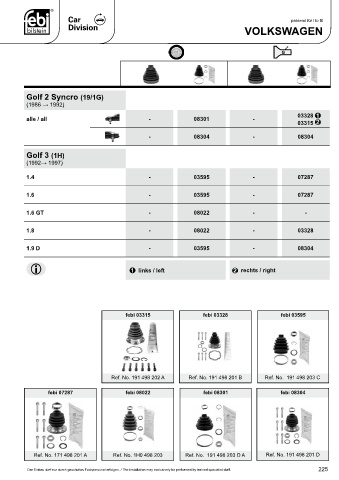 Spare parts cross-references