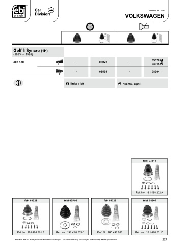 Spare parts cross-references