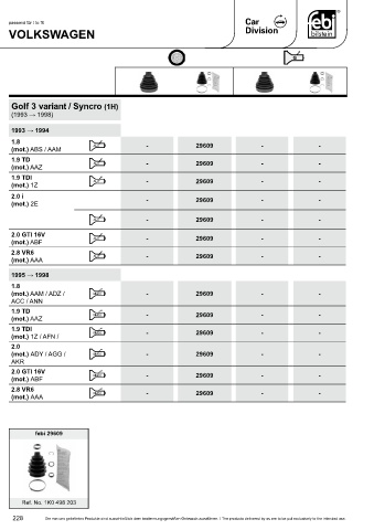 Spare parts cross-references