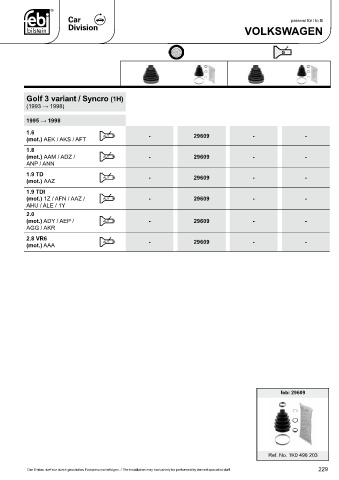 Spare parts cross-references