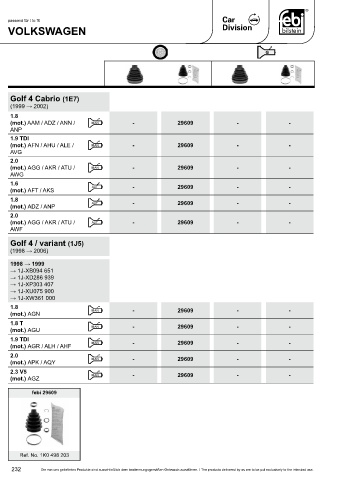 Spare parts cross-references