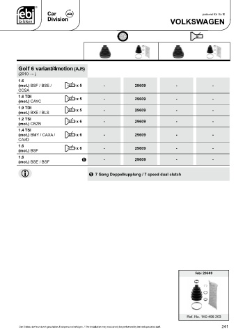 Spare parts cross-references