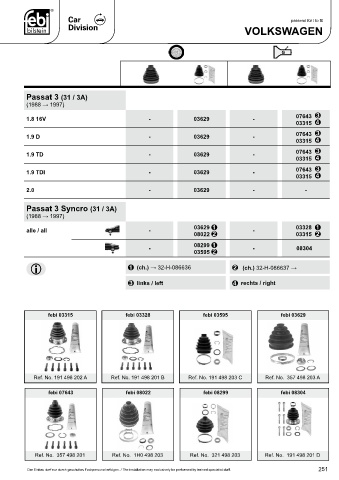 Spare parts cross-references