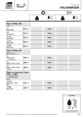 Spare parts cross-references