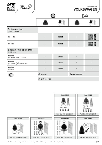 Spare parts cross-references