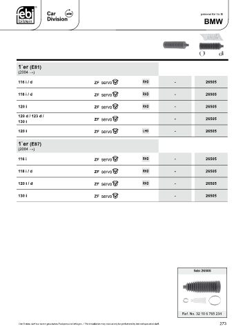 Spare parts cross-references