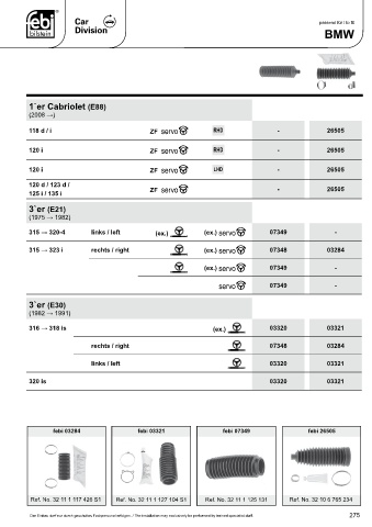 Spare parts cross-references