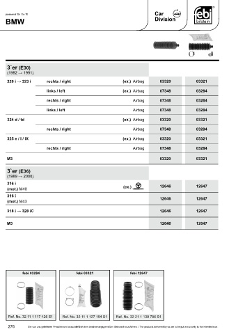 Spare parts cross-references