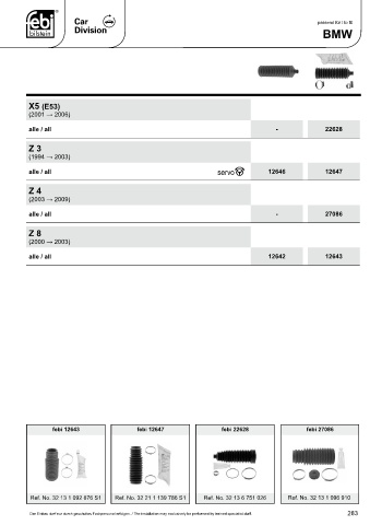 Spare parts cross-references