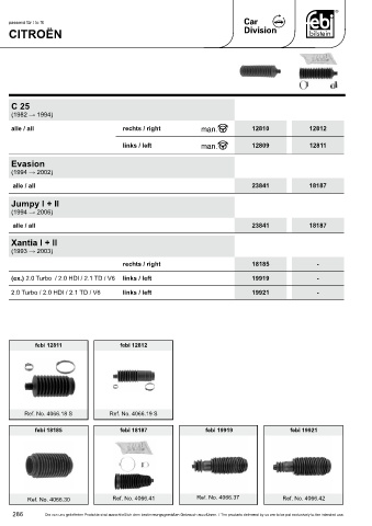 Spare parts cross-references