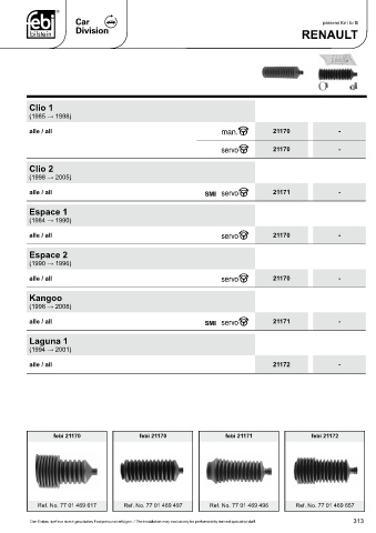 Spare parts cross-references