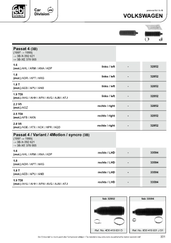 Spare parts cross-references