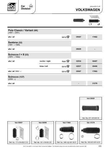 Spare parts cross-references