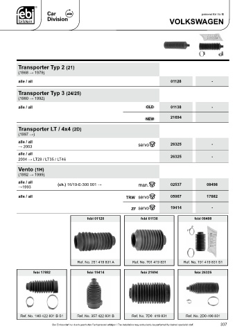 Spare parts cross-references