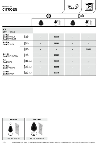 Spare parts cross-references