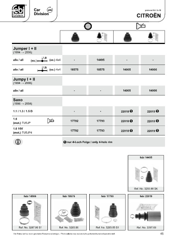 Spare parts cross-references