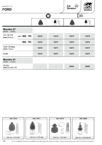 Spare parts cross-references