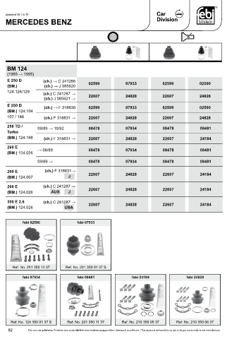 Spare parts cross-references