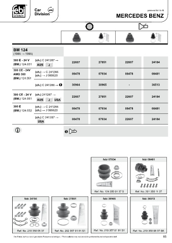 Spare parts cross-references