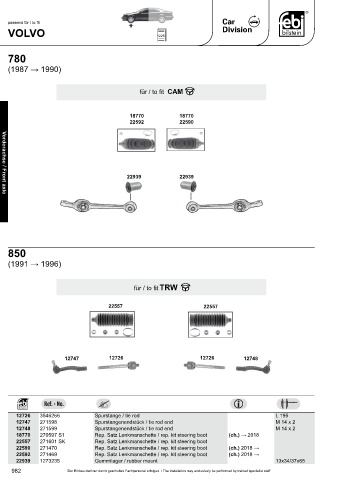 Spare parts cross-references