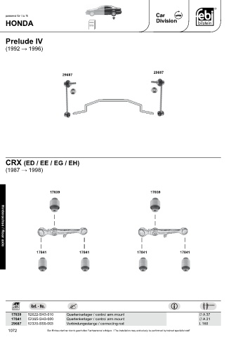 Spare parts cross-references