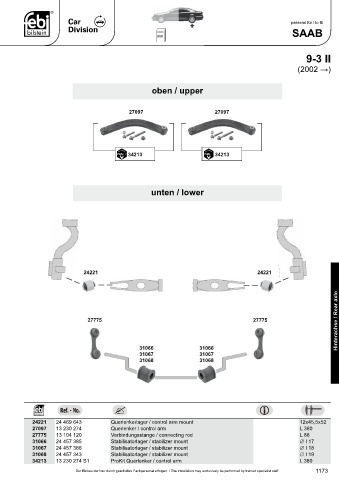 Spare parts cross-references