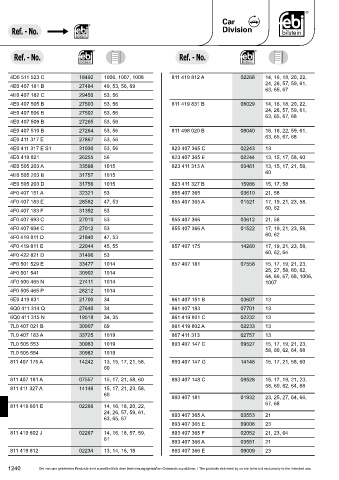 Spare parts cross-references