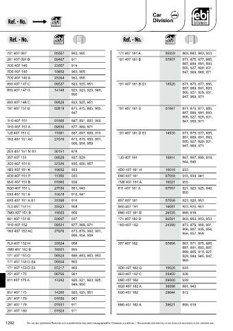 Spare parts cross-references