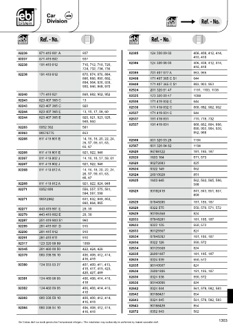 Spare parts cross-references