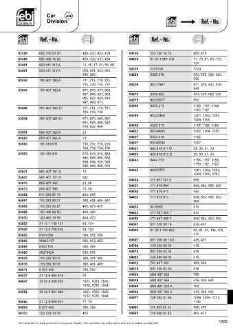 Spare parts cross-references