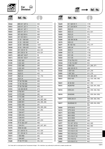 Spare parts cross-references