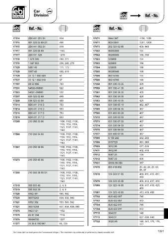 Spare parts cross-references