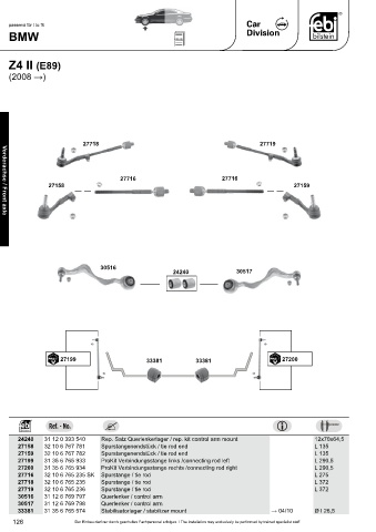 Spare parts cross-references