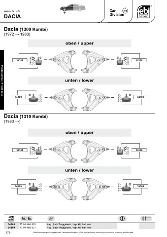 Spare parts cross-references