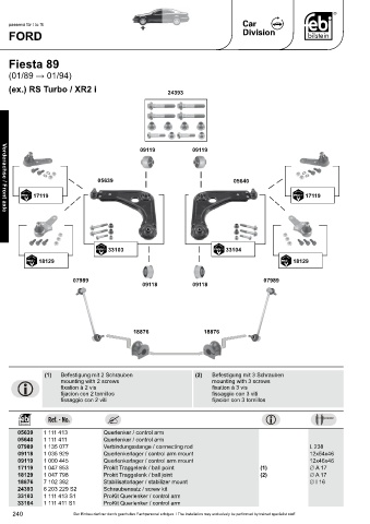 Spare parts cross-references