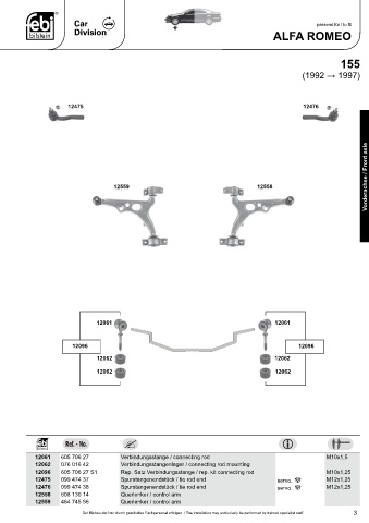 Spare parts cross-references