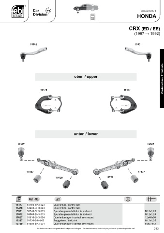 Spare parts cross-references