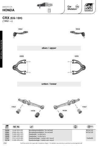 Spare parts cross-references