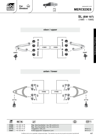 Spare parts cross-references